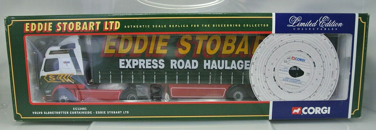 Corgi CC12401 Volvo Globetrotter Truck & Curtainside Trailer - Eddie Stobart Ltd