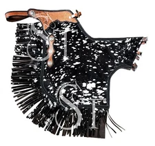 Custom Western Hair-On Leather Chinks for Men Women Kids Horse Equine Free Ship