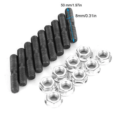 Turbo Studs + Nut for Nissan S13 S14 S15 SR20 CA18 Garrett T2 T25 T28 M8 Turbo Studs + Nut for Nissan S13 S14 S15 SR20 CA18 Garrett T2 T25 T28 M8