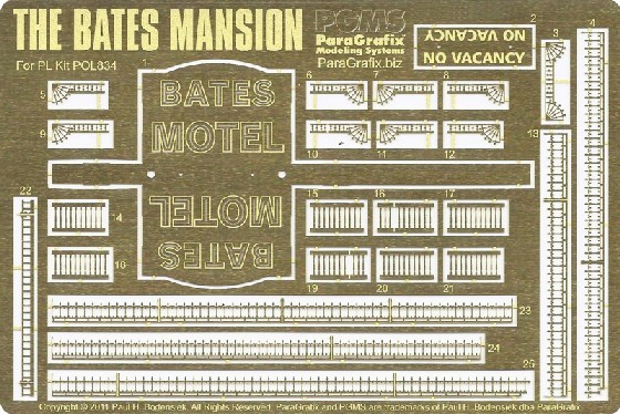 PARAGRAFIX 1/87 Bates Mansion Photo-Etch Set for PLL PGX190