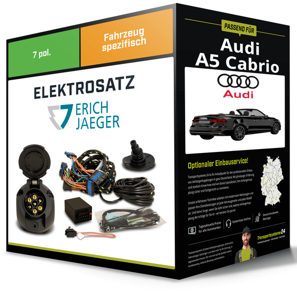 Elektrosatz 7-Pol Spezifisch FüR Audi A5 Cabrio 11.2016-Jetzt Neu-image