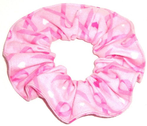 Pink Ribbon Breast Cancer Awareness Hair Scrunchie Tie Scrunchies by Sherry - Bild 7 von 25