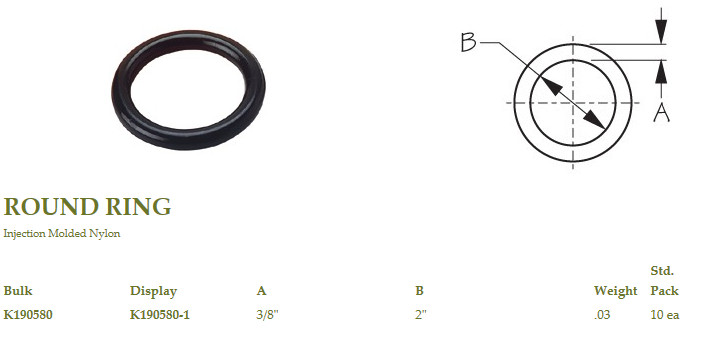 SEA-LECT DESIGNS Nylon Ring 2" - For Canoe/Kayak/Boat