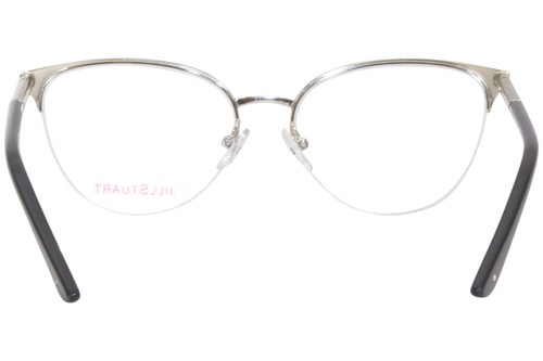 Jill Stuart JS391-1 Eyeglasses Women's Black Semi Rim Oval Optical Frame 52mm - Picture 4 of 5