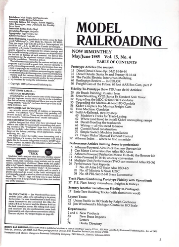Model Railroading Magazine May/June 1985 Interurban Track Plan, Product Reviews - Picture 2 of 2