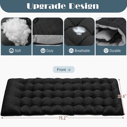 Rollaway Folding Bed with Thick Mattress 4 Position Adjustable Cot Chair Chaise - Picture 7 of 12