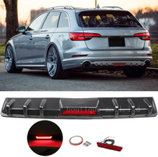 Heckdiffusor + LED Licht Heckansatz Diffusor Heckstoßstange für Audi A4 B9