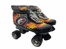 Vintage 1998 Hot Wheels Roller Skates Sz 2 - Flames - Mattel