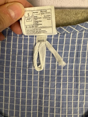 Vintage Laura Ashley Dress Women 10 Blue White Gingham Pocket Buttons Sleeveless - Picture 9 of 13