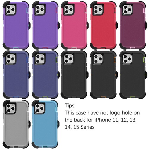 For iPhone X XS XR 11 12 13 14 15 Pro Defender Case Shockproof Cover Belt Clip - 第 13/31 張圖片