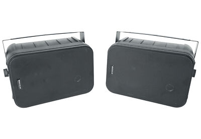 (2) Rockville 6.5'' Black Outdoor/Indoor Wall Swivel Speakers For Restaurant/Bar