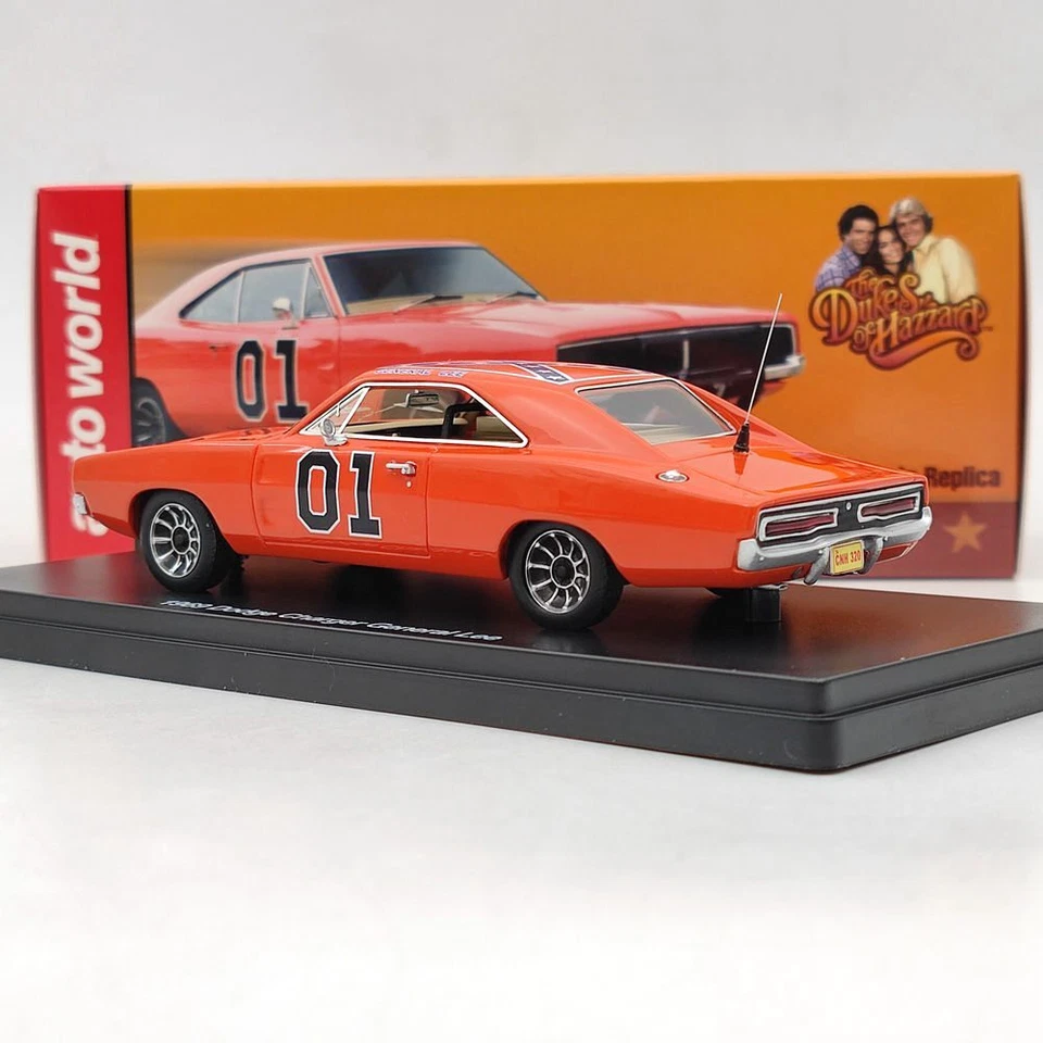 1:43 Auto World Dg Charger General Lee 1969 Red AWRSS1151 Resin Car Models US - Image 3 of 4
