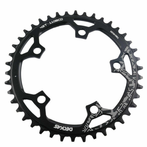 Catena DECKAS BCD 110 mm 36-58T denti bicicletta Narrow Wide MTB rotonda nera - Foto 5 di 21