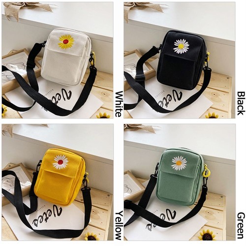 Ladies Canvas Cross Body Bag Shoulder Bags Casual Tote Messenger Bag Handbags - Picture 3 of 16