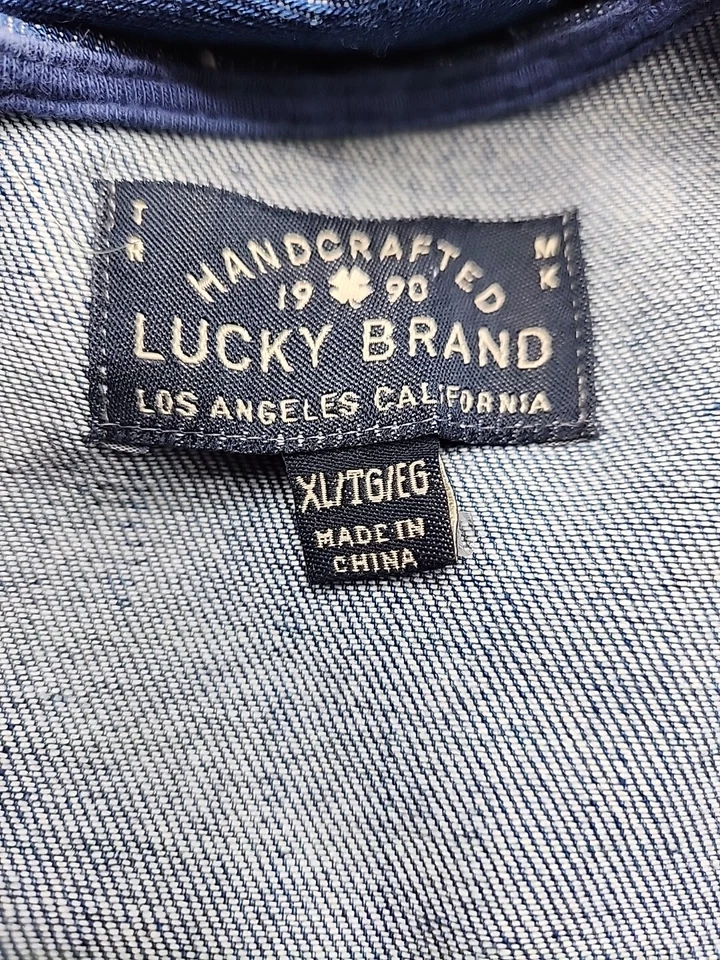 Nuevo con etiquetas Vestido Margarita Lavado Madeline Denim Niñas Talla XL Bordado Foto 4 de 4