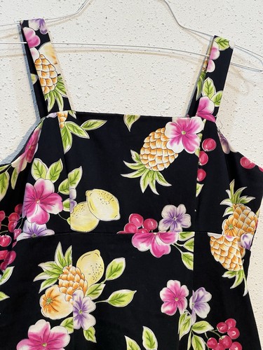 Vintage Karin Stevens Tropical Dress Size 10 Psychedelic Bright Multicolor - Picture 3 of 13