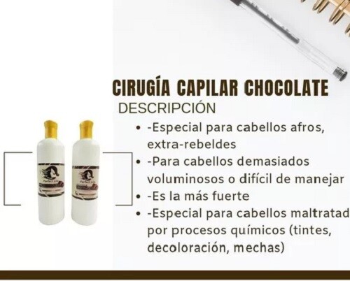 Cirugia Capilar Perfect liss chocolate tratamiento mas Shampoo de
