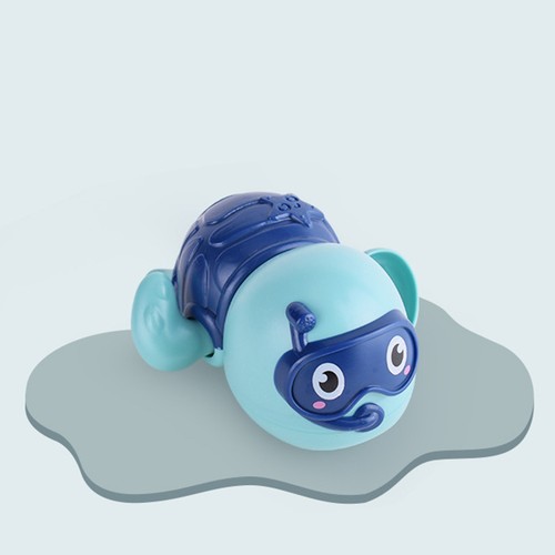 Bath Toy Multifunctional Soothe Turtle Wind-up Toy Adorable Light Blue - Picture 6 of 9