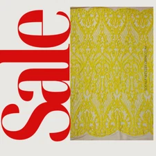 4 Way Stretch Mesh Fabric Damask Design Sequins Embroider  By Yard