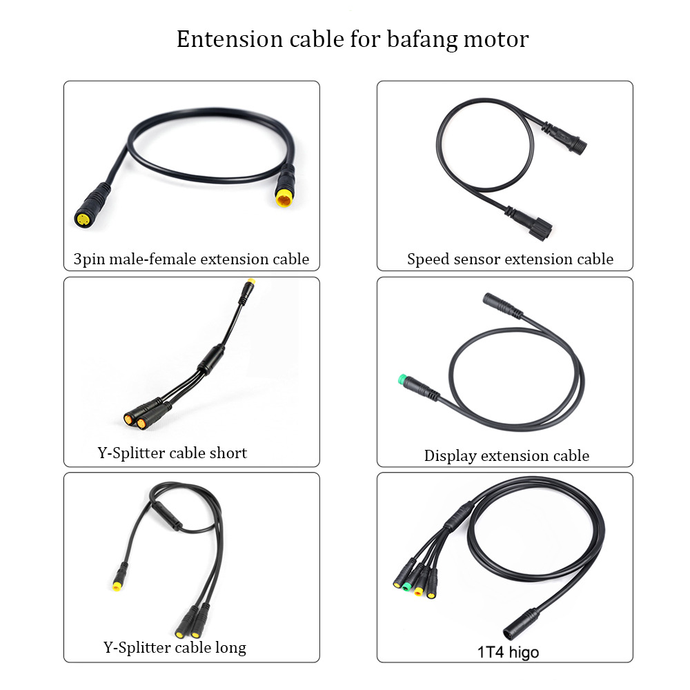 Display Extension Cable Speed Sensor Extension Cable 3Pin Plug for BAFANG Motor