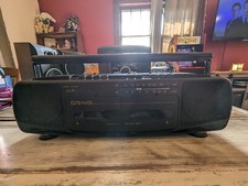 Vintage Craig RC201 AM/FM Stereo Radio Cassette Recorder Boombox Black