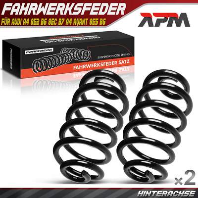 2x Federn Fahrwerksfeder Hinterachse für Audi A4 8E2 B6 8EC B7 A4 Avant 8E5 B6