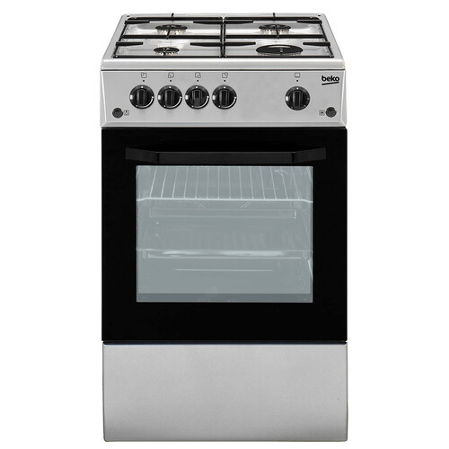 Beko CSS42014FS cucina Piano cottura Gas Nero, Argento A
