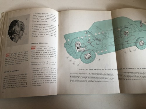 FIAT 1800 B Berlina Familiare 1961 uso e manutenzione Manuale Handbuch BA - Bild 7 von 11