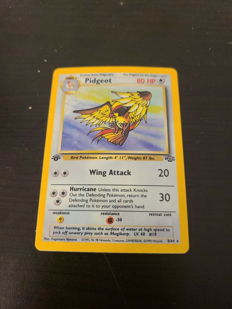 PIDGEOT 8/64 HOLO RARE JUNGLE SET COLLECTION 1999 POKEMON CARD