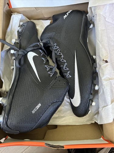 NUEVOS botines de fútbol americano Nike para hombre Alpha Pro 2 3/4 TD negros 719932-010 con cordones talla 14 - Imagen 3 de 15