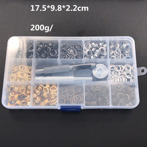 200 Pcs Knopfverschluss Gummiösen-Werkzeug Bekleidungsverschlüsse Nähösen - Bild 2 von 11
