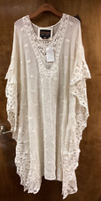 Women NWT "Soft Surroundings"ivory, poncho style cover-up OSFM