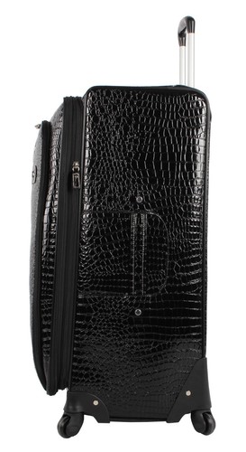 NEW Kathy Van Zeeland Luggage Croco PVC Expandable Spinner Suitcase - Bild 4 von 17