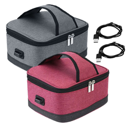 Thermal Insulated Lunch Bag USB Powered Travel School Food Storage Sack Tote Box