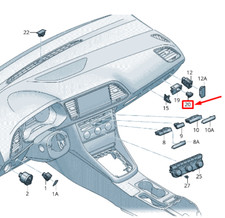 SEAT LEON 5F Tire Pressure Monitor System Switch 5F0927121AT7 NEW GENUINE