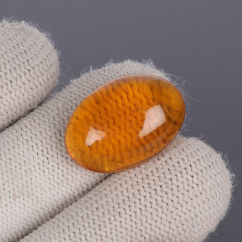 Oval Cut 8.2 Ct Genuine Amber Cabochon Orange Color for Necklace 21x16x5 Size - Picture 2 of 4