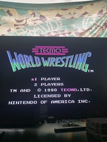 Tecmo World Wrestling (Nintendo NES, 1990) Aut&eacute;ntico Cartucho de Juego Solo PROBADO