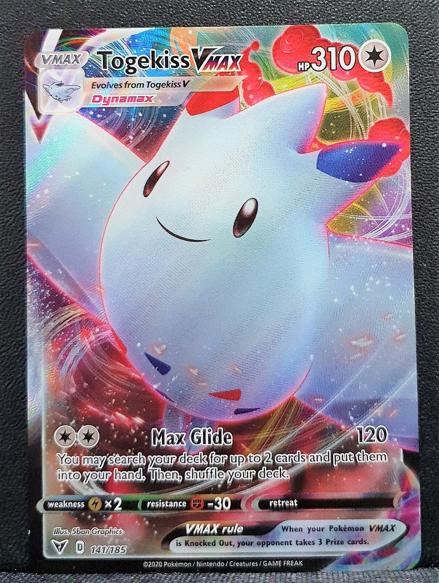 Pokemon Card Togekiss VMAX 141/185 Full Art Ultra Rare Vivid
