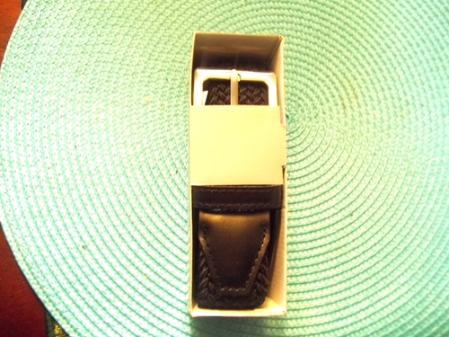 ROYAL CLASS Herren SCHWARZER Ledergürtel Größe LARGE (Größe 47) ca. 1,5" breit, NEU