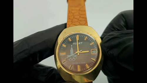 Vintage WATCH USSR POLJOT OLYMPIC GAMES 1980 SOVIET mechanical Watch 2614.2H - Video 1 of 1