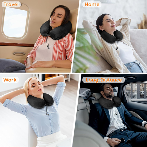 Cuscino Da Viaggio, Cuscino Collo in Memory Foam, Cuscino Di Supporto, Cuscino C - Foto 7 di 12