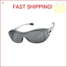 MCR OG112AF Crews Law OTG Over The Glass Safety Glasses Grey Lens Anti-Fog 1 Pai
