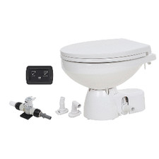 Jabsco Quiet Flush E2 Fresh Water Toilet Regular Bowl - 12V ndash; Soft Close