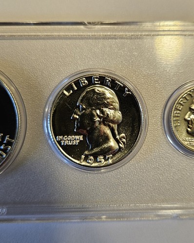 1957 US Mint Silver Proof Set Original Coin Whitman Holder - 第 4/12 張圖片