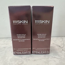2 111SKIN Rose Gold Radiance Booster - 0.34 oz / 10ml each NIB 0.68oz in total