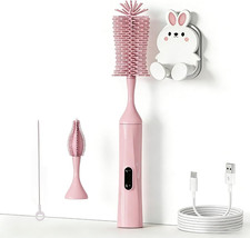 Rechargeable Electric Bottle Brush with 2 Speeds Powerful Automatic Bottle Clean
