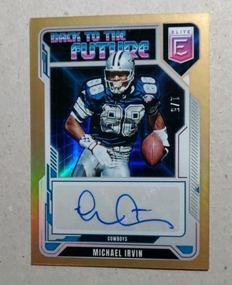 Michael Irvin 2025 Panini Donruss Elite #BFS-MIN 1/ 5 (AU) Dallas Cowboys Auto