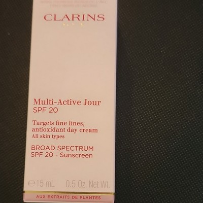 Clarins Multi-Active Jour Broad Spectrum SPF 20 Face Day Cream Trial 0.5 oz