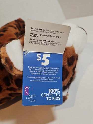 Peluche nuovo con etichetta Kohls Cares per bambini 18" x 9" ghepardo/leopardo maculato Eric Carle - Foto 8 di 8