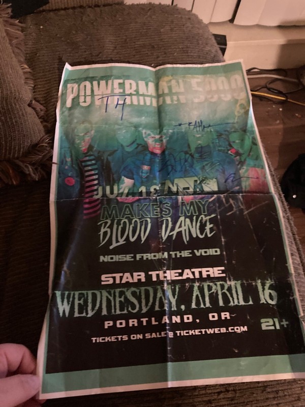 Powerman 5000 Flyer signed